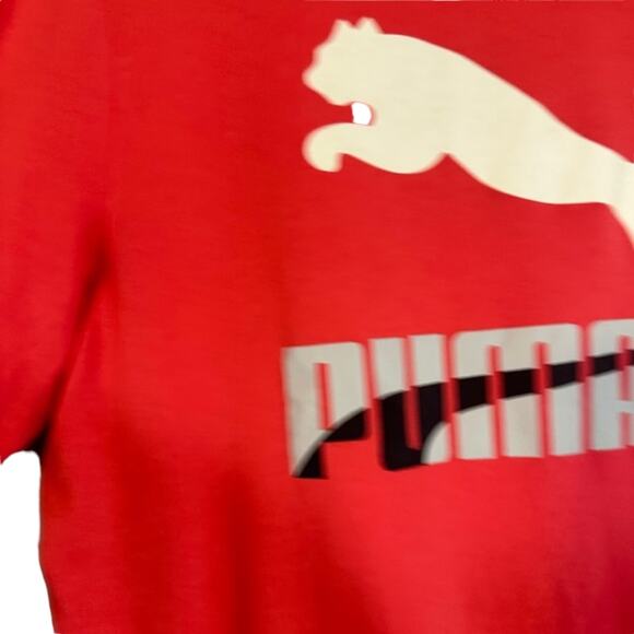 Puma Pink Cotton Short Sleeve Lightweight Athletic Casual T-Shirt Men Sz M - Picture 4 of 8